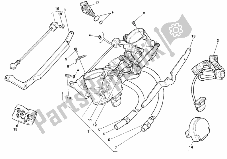 Todas as partes de Corpo Do Acelerador do Ducati Superbike 748 R 1999